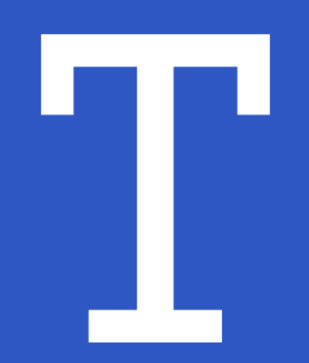 Tonto Logo with a white T in a blue background